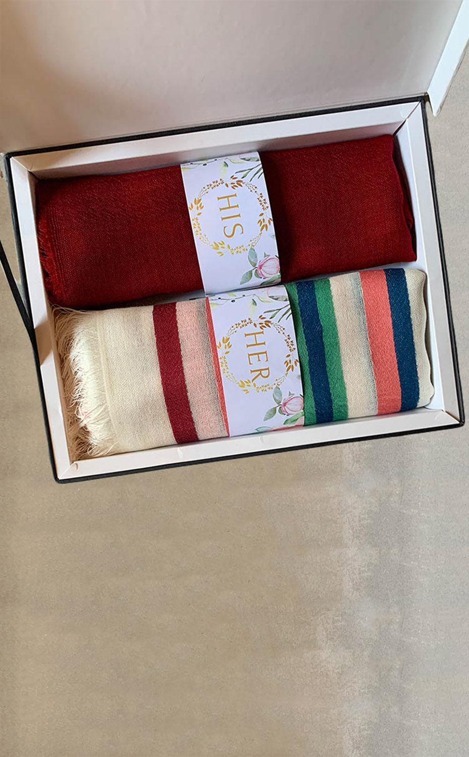 Coral Stripes His &amp; Her Set