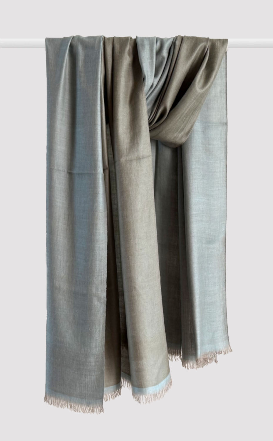 Sage Cashmere Reversible Shawl