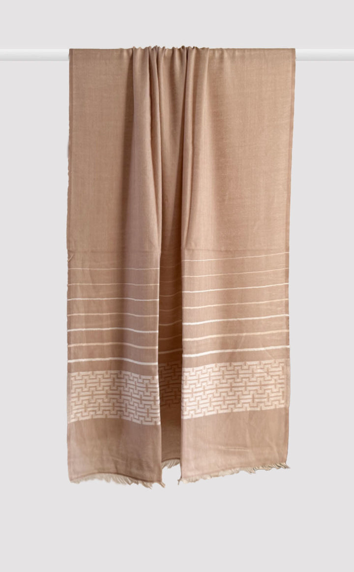 Sand Meander Merino Shawl