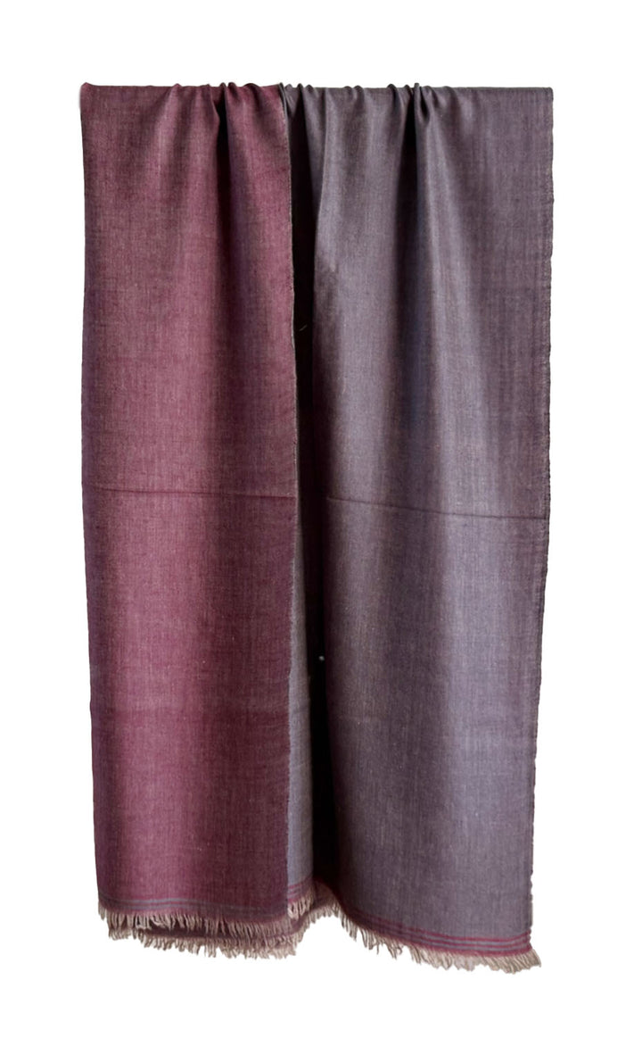 Plum Cashmere Reversible Shawl