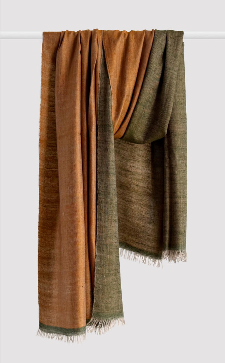 Copper Cashmere Reversible Shawl