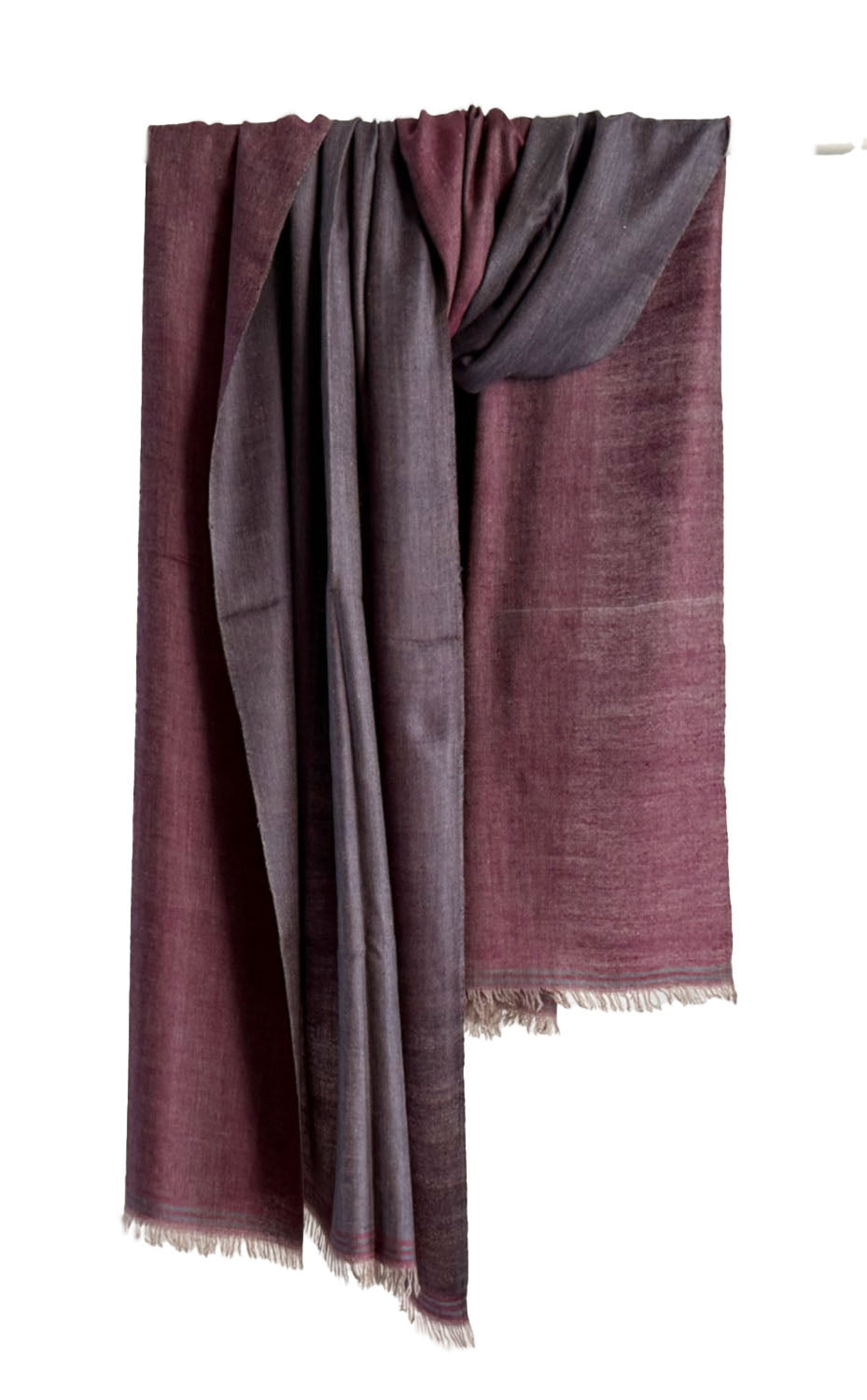 Plum Cashmere Reversible Shawl