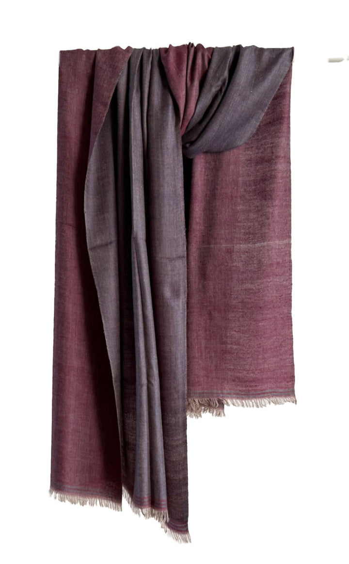 Plum Cashmere Reversible Shawl