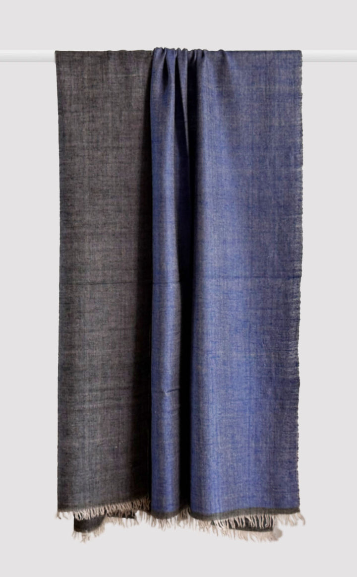 Denim Cashmere Reversible Shawl