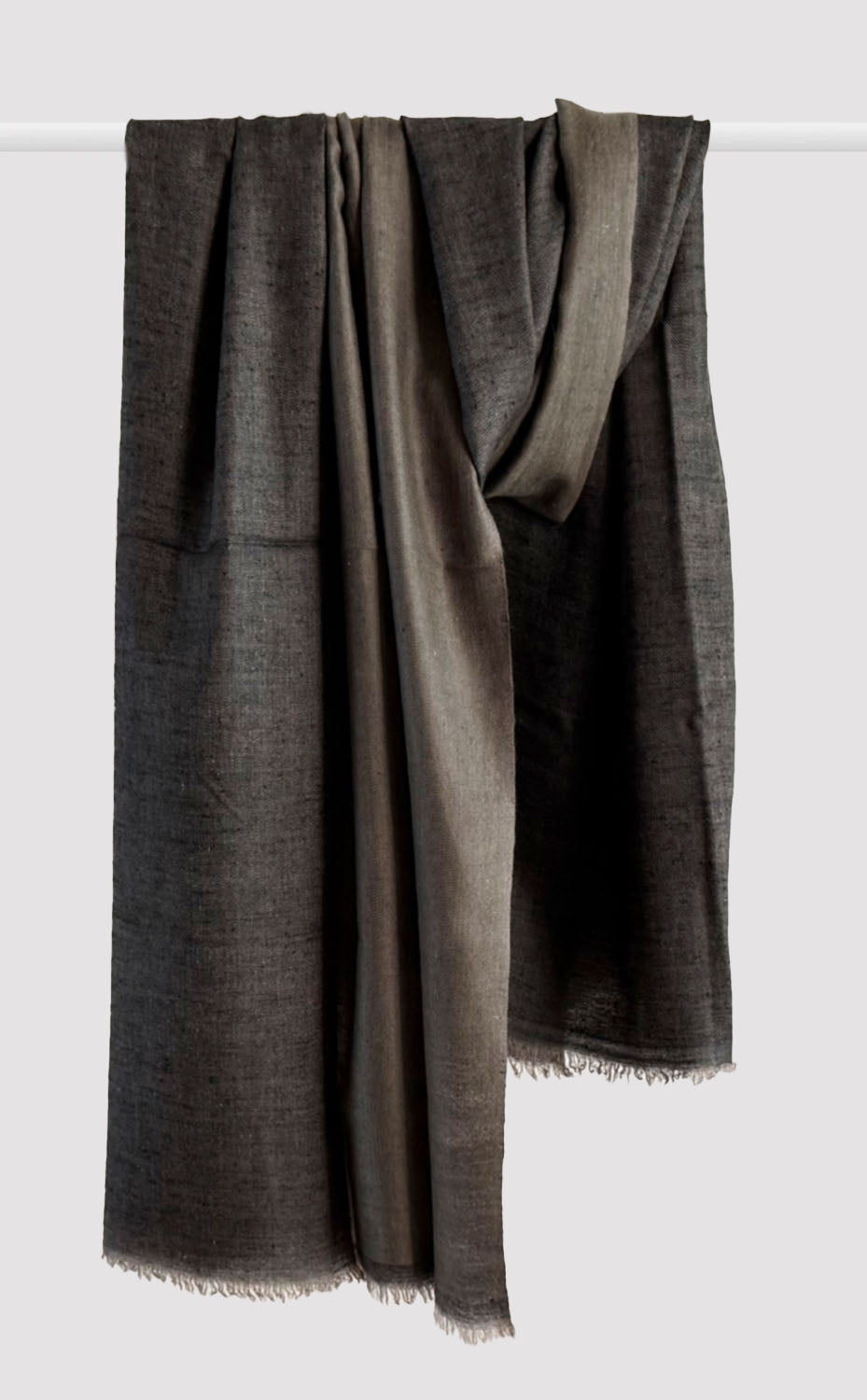 Graphite Cashmere Reversible Shawl