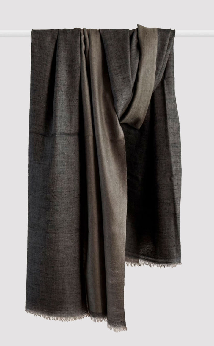 Graphite Cashmere Reversible Shawl