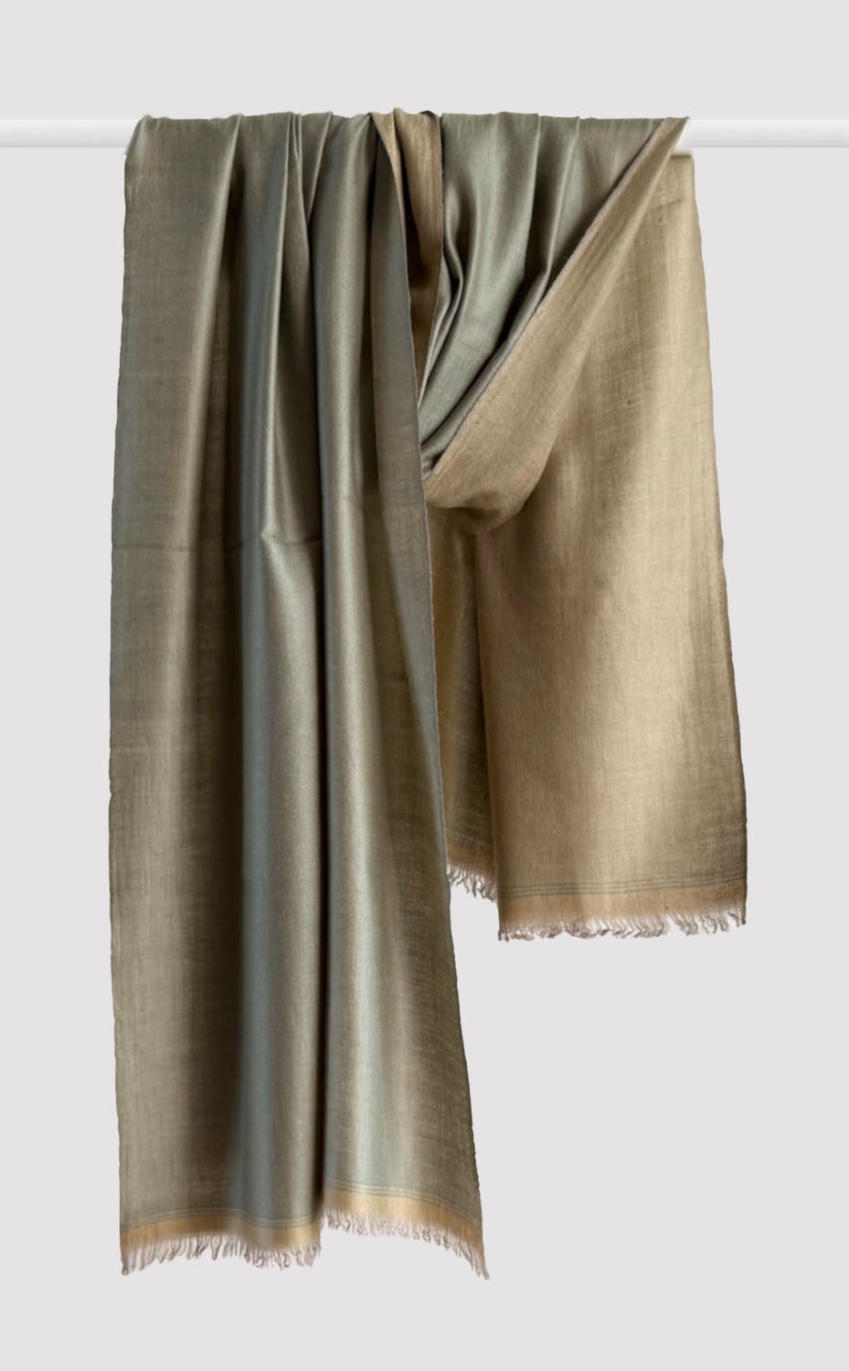 Sage Cashmere Reversible Shawl