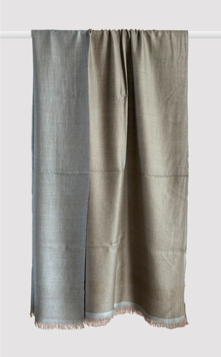 Sage Cashmere Reversible Shawl