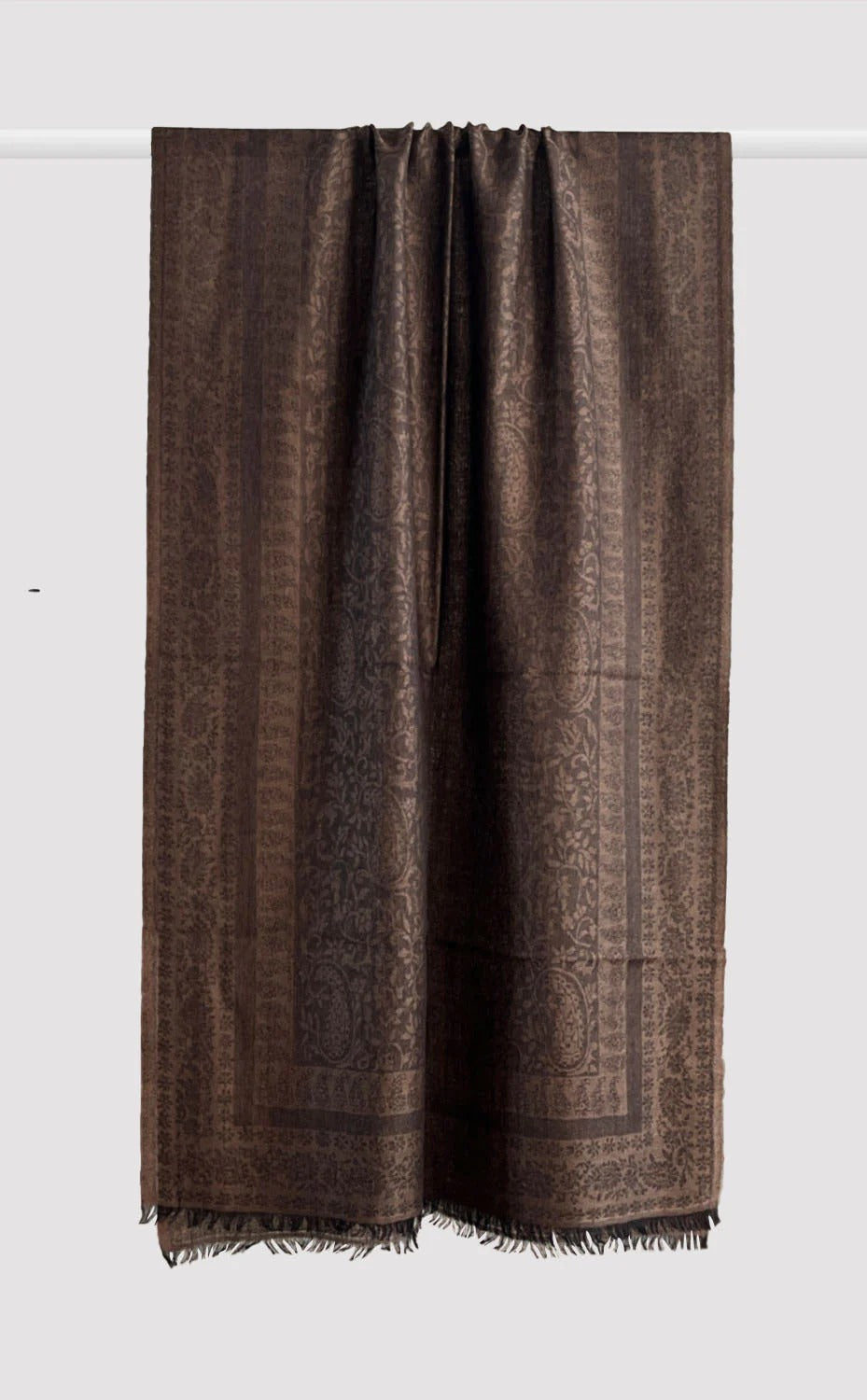Personalized Wool Jacquard Stole