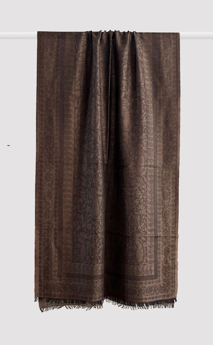 Personalized Wool Jacquard Stole