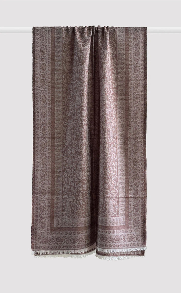 Personalized Wool Jacquard Stole