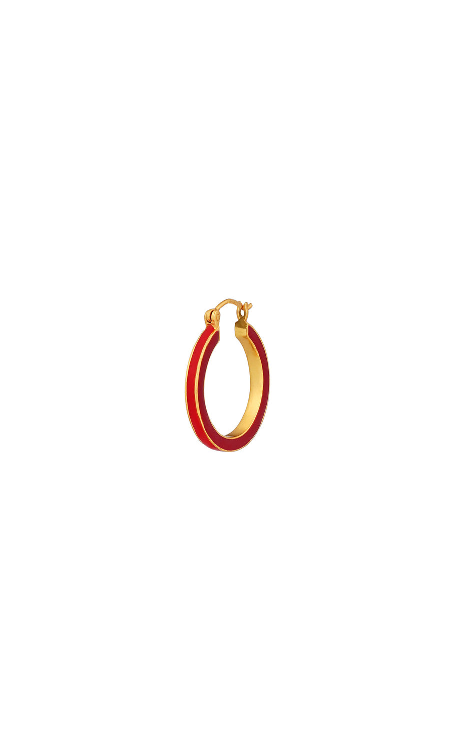 Red Gold Large Hoops