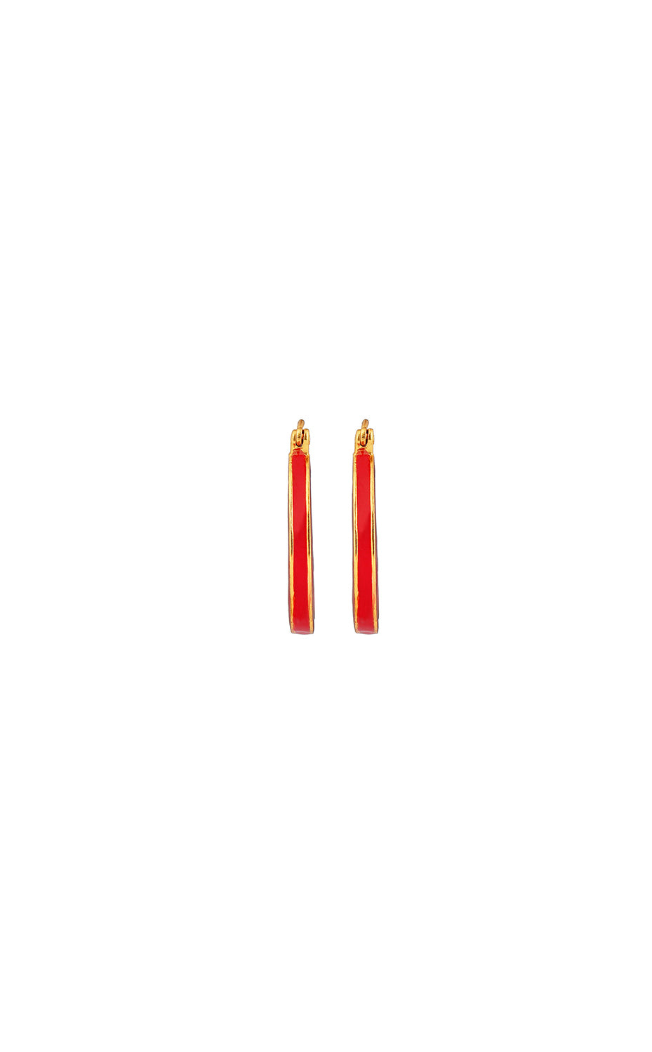 Red Gold Large Hoops