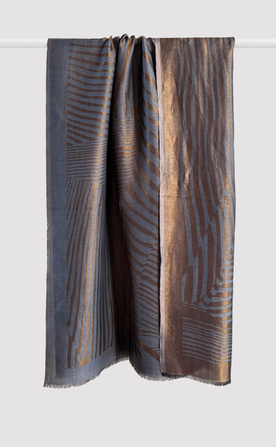 Slate Contour Zari Shawl