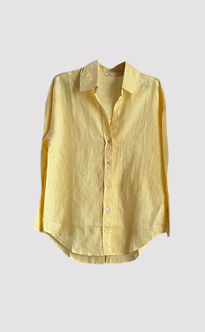 Lemon Oversized Linen Shirt