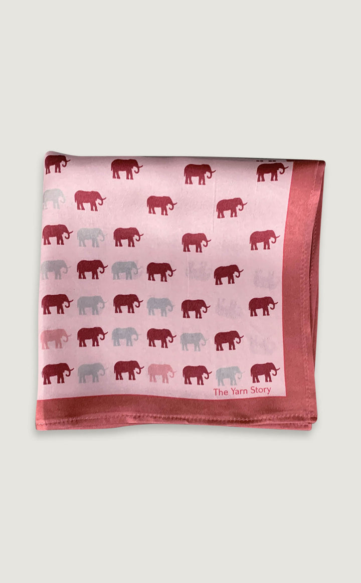 Pink Elephant Pocket Square