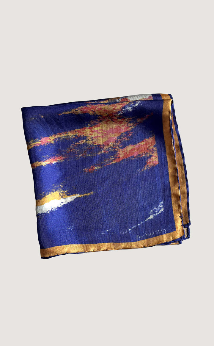 Blue Coral Pocket Square