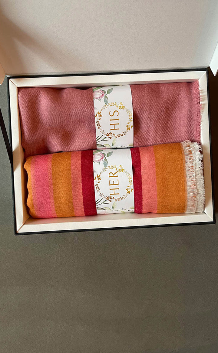Fall Stripes Pink His &amp; Her Set