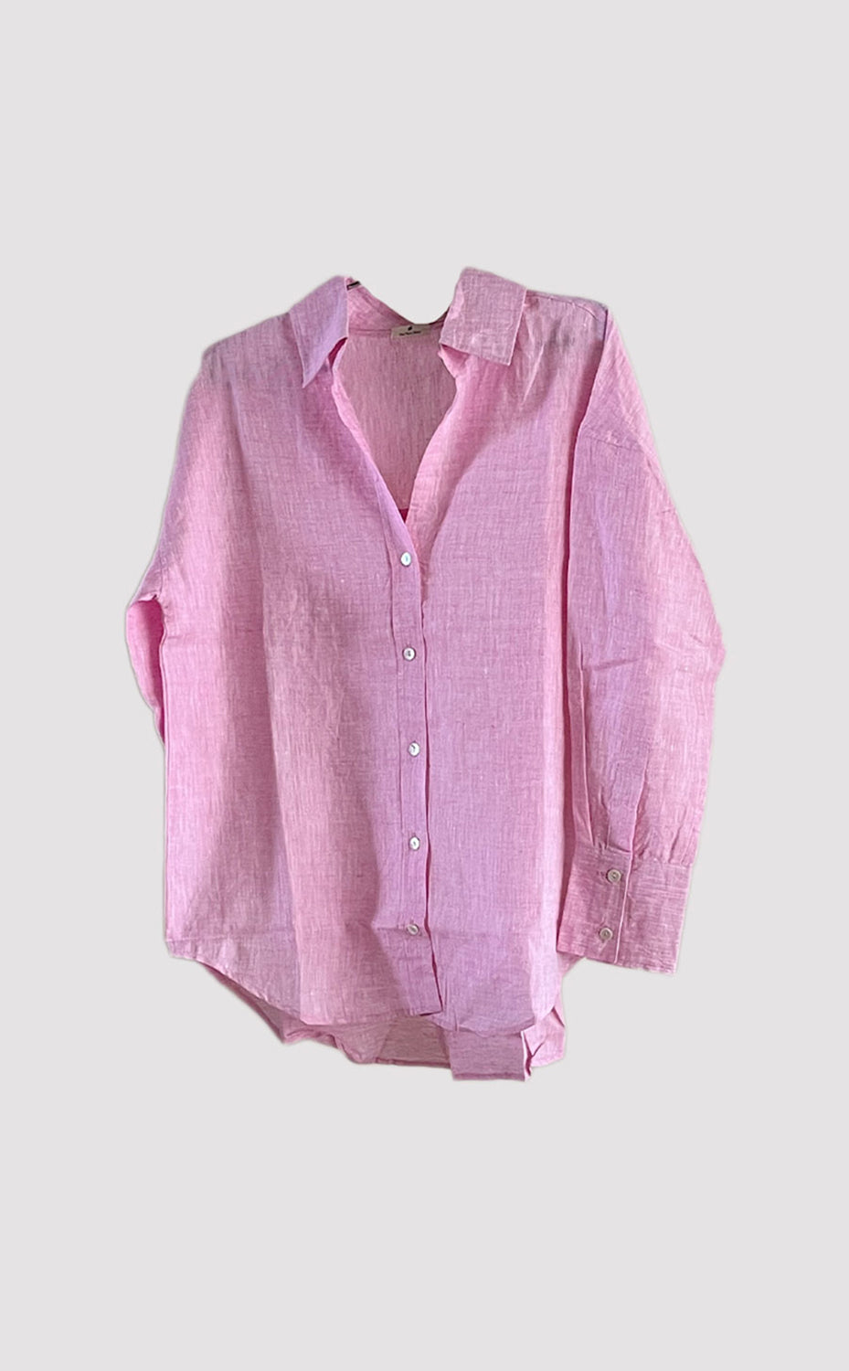 Pink Oversized Linen Shirt Linen Shirts Tops Resort Wear