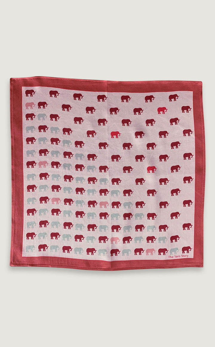 Pink Elephant Pocket Square