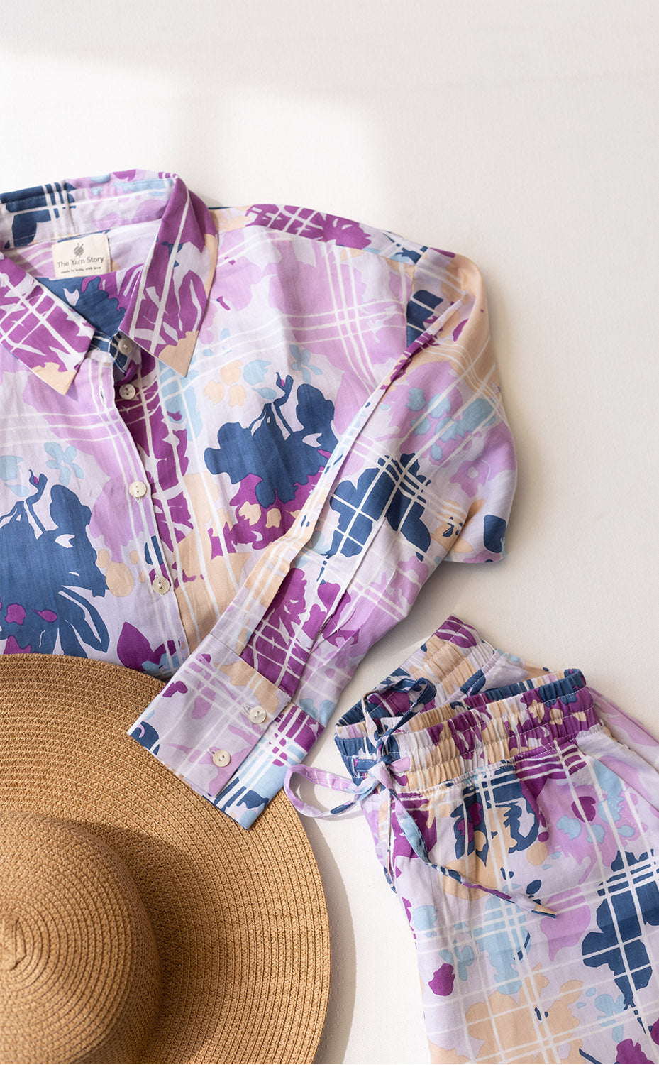 Purple Blossom Shorts