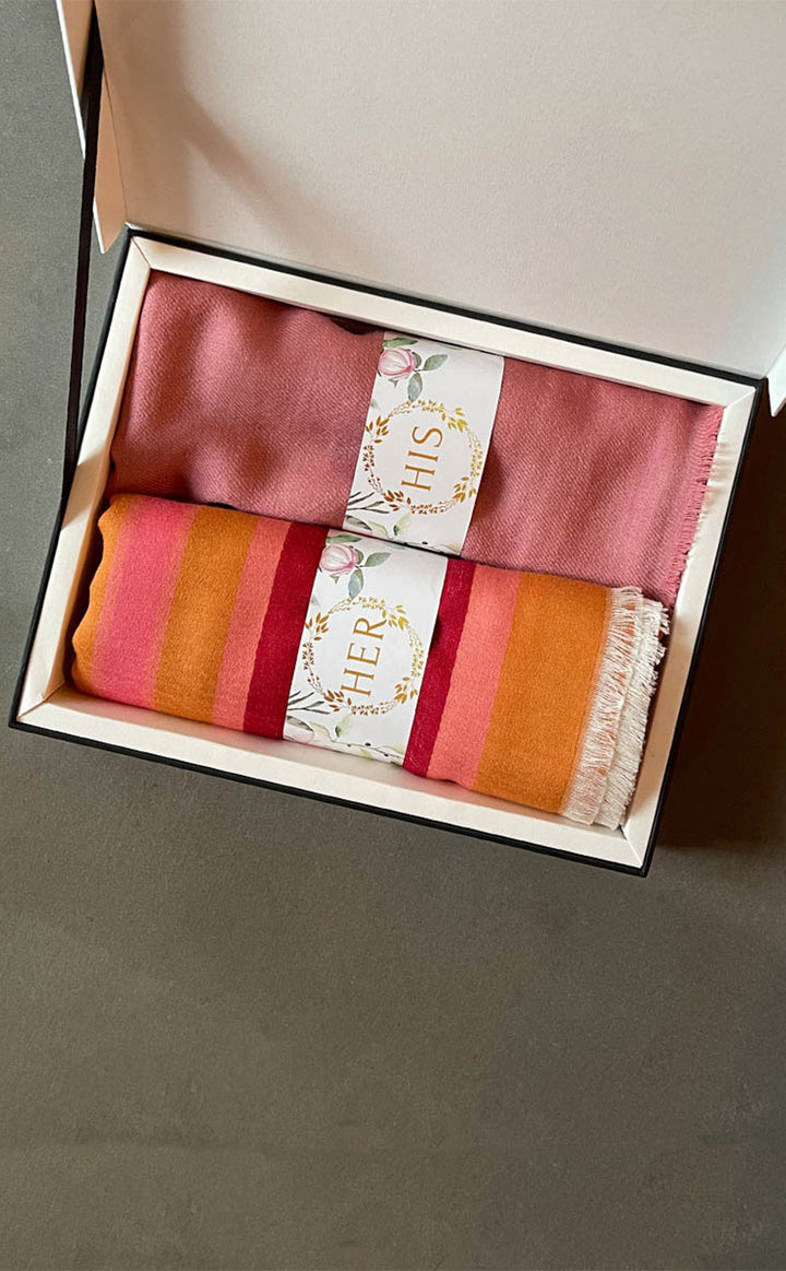 Fall Stripes Pink His &amp; Her Set