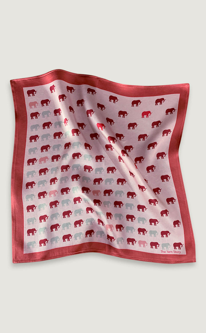 Pink Elephant Pocket Square