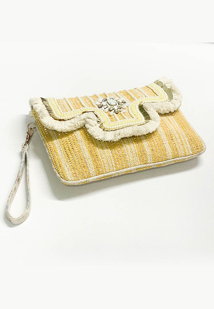 Small Puzzle bag in satin calfskin Pale Yellow Glaze - LOEWE