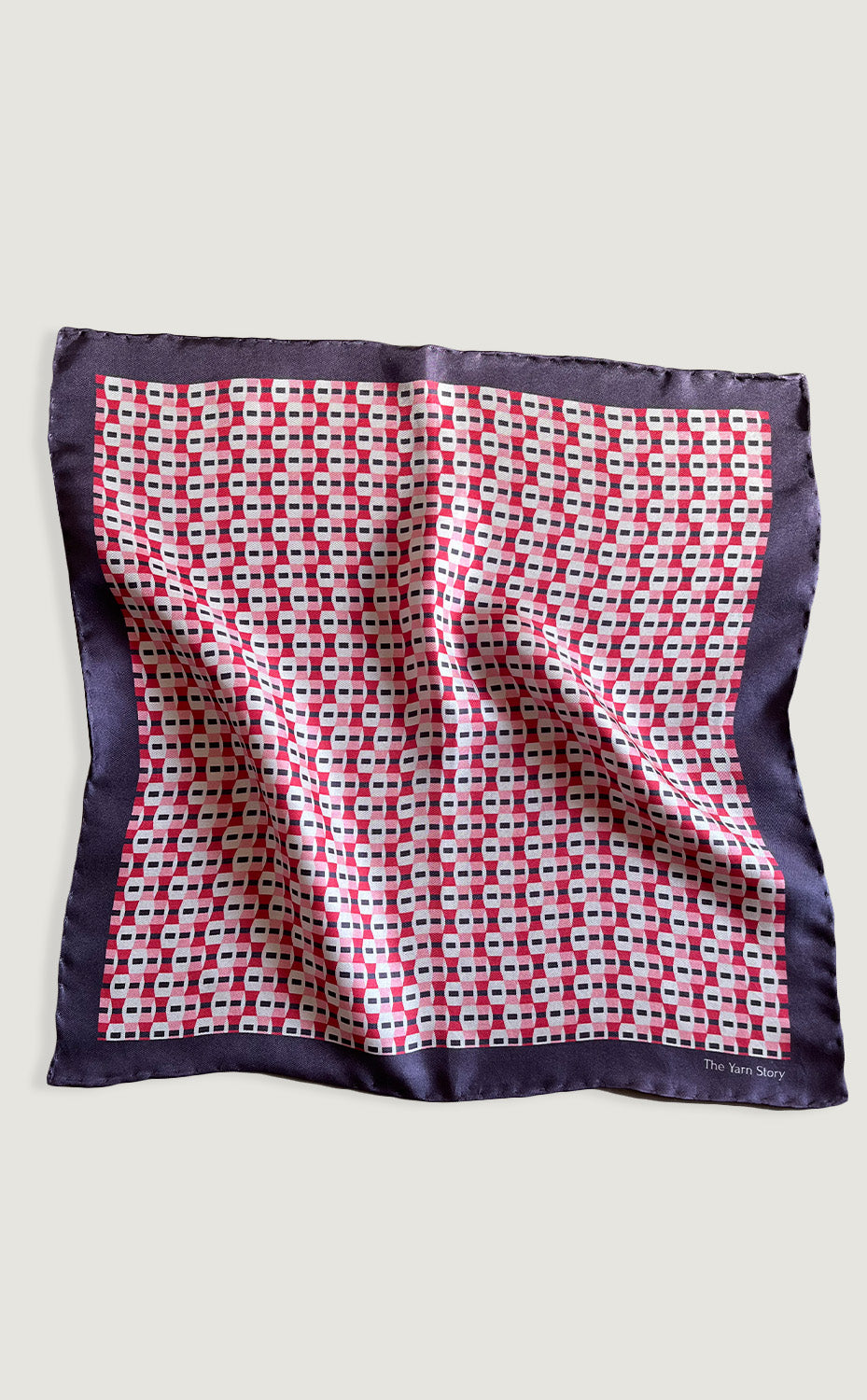 Geometric Red Pocket Square