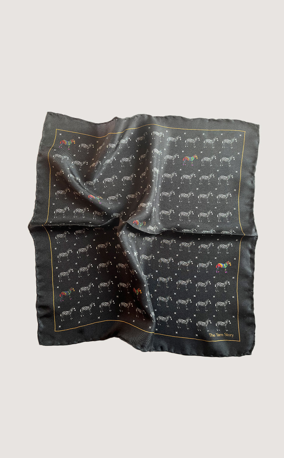 Black Zebra Pocket Square