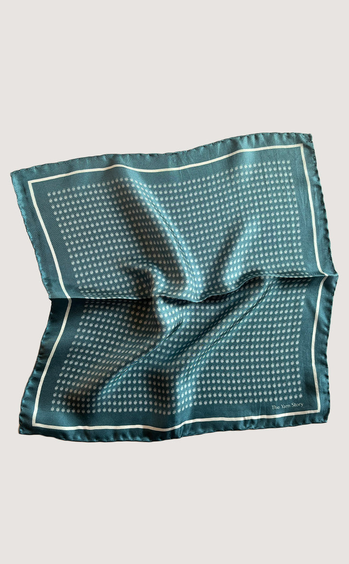 Teal Yarn Ball Pocket Square