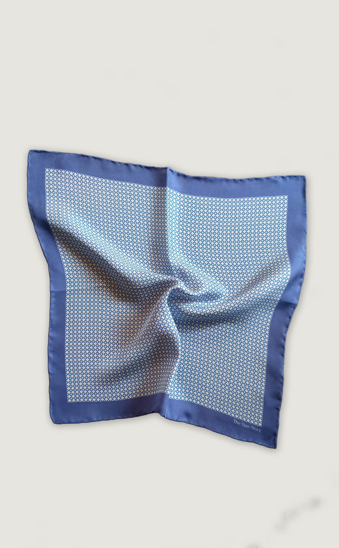 Simetria Ink Blue Pocket Square