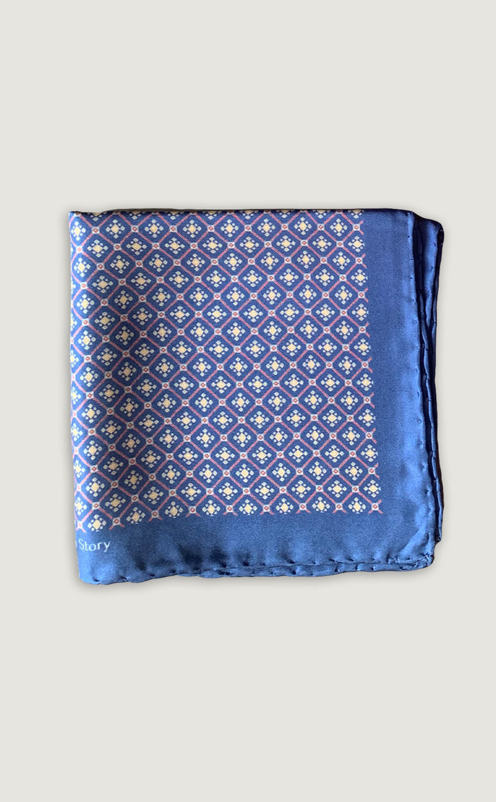 Blue Patola Pocket Square