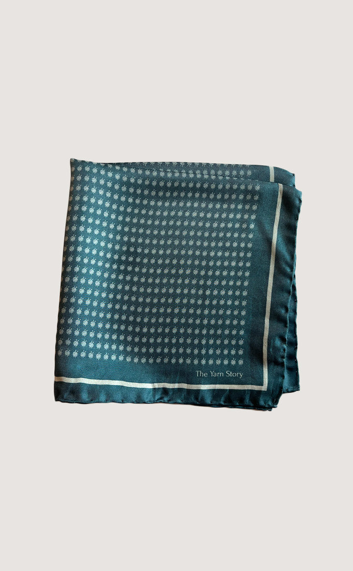 Teal Yarn Ball Pocket Square