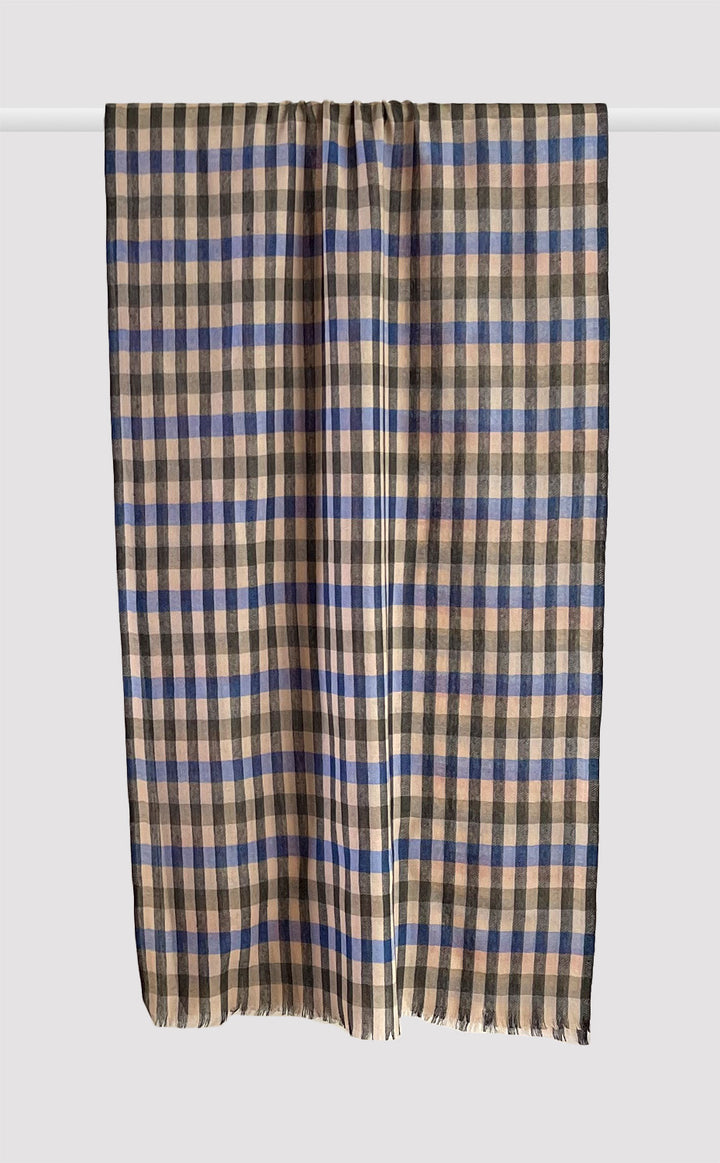 Khaki Plaid Muffler