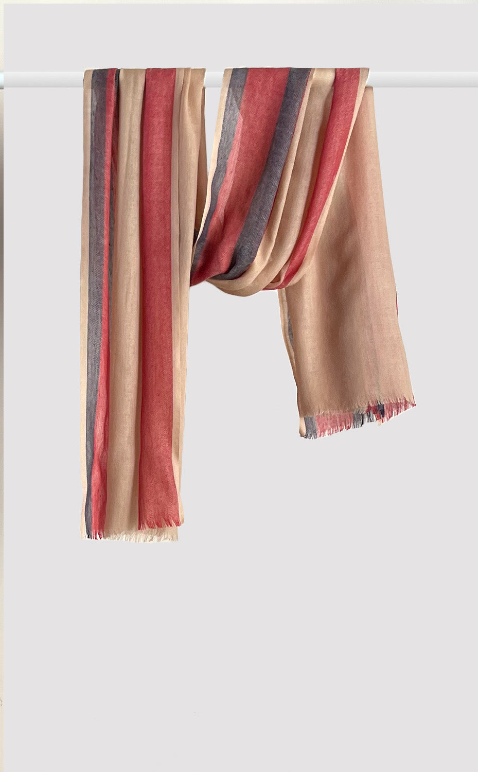 Carmine Striped Muffler
