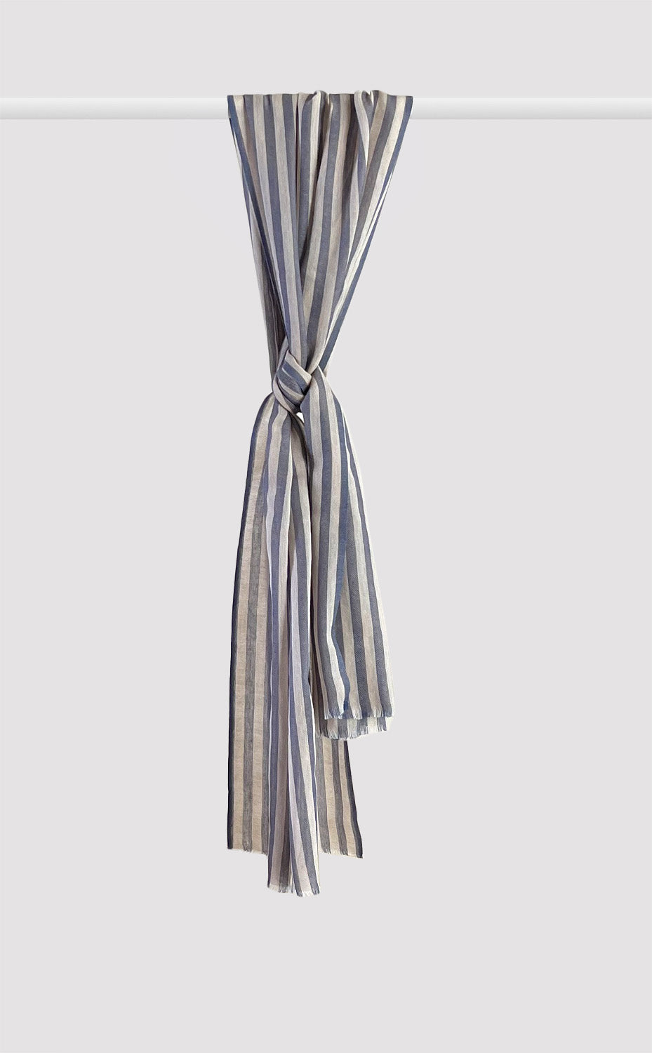 Dusk Blue Striped Muffler
