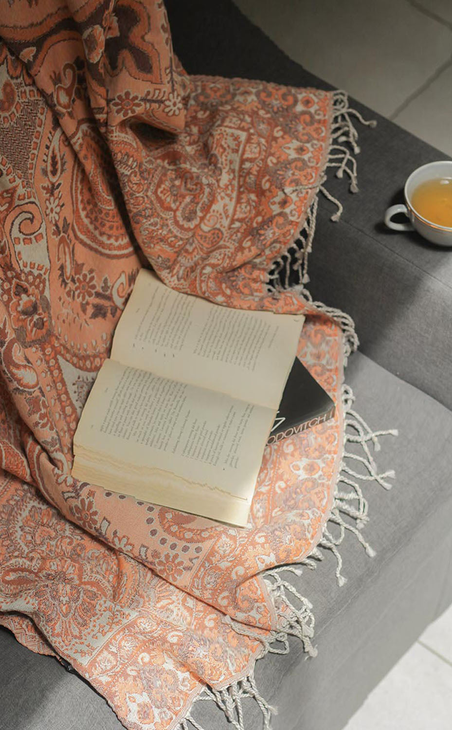 Rust Paisley Throw