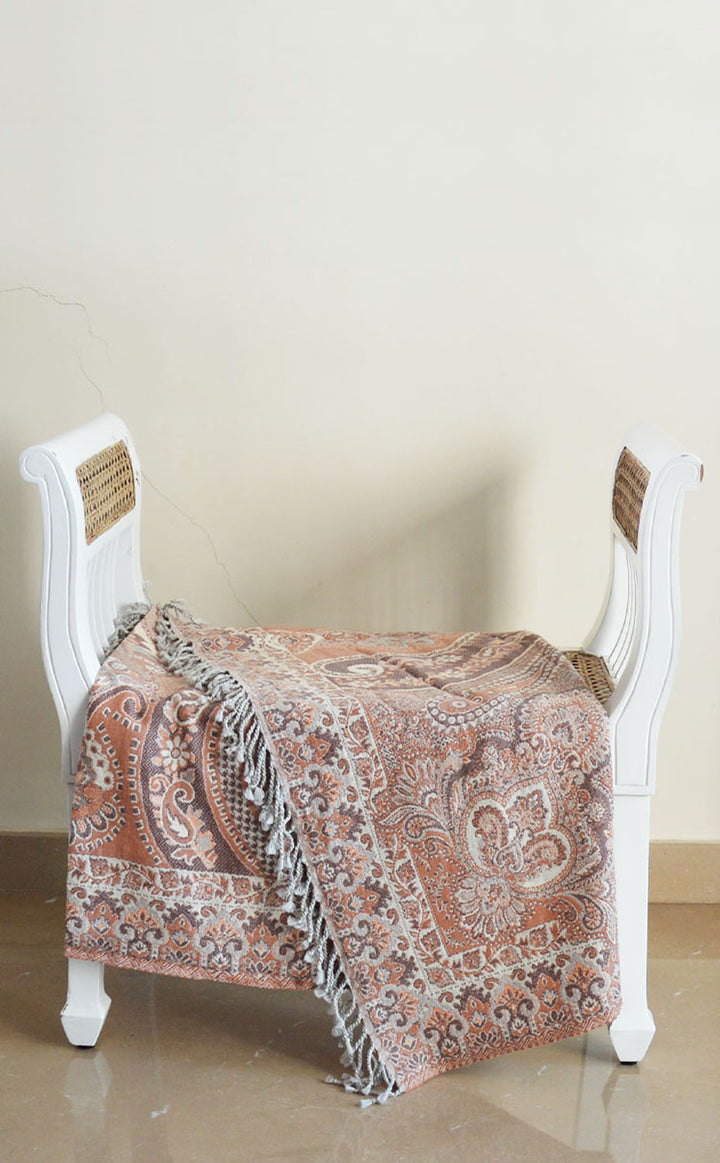 Rust Paisley Throw