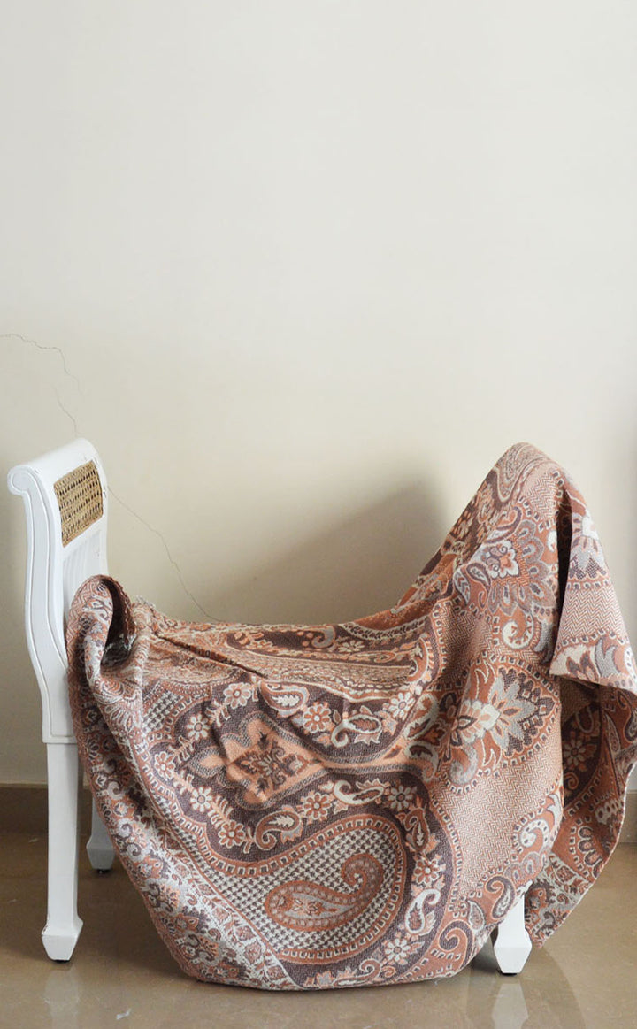 Rust Paisley Throw