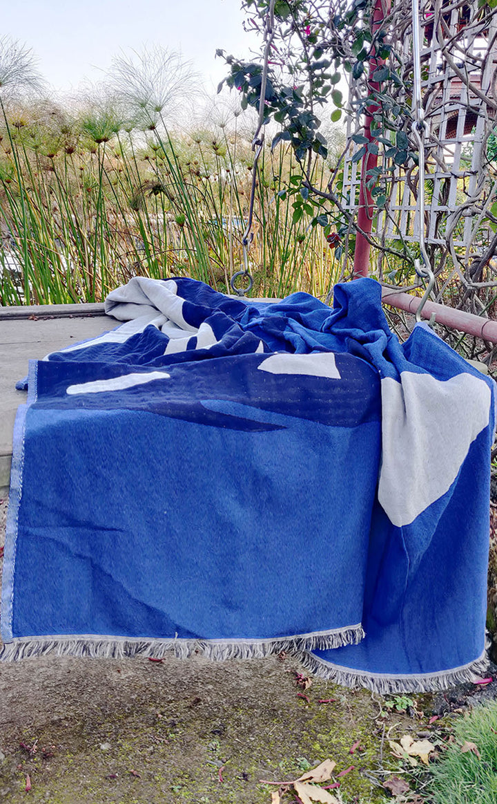 Abstract Blue Throw