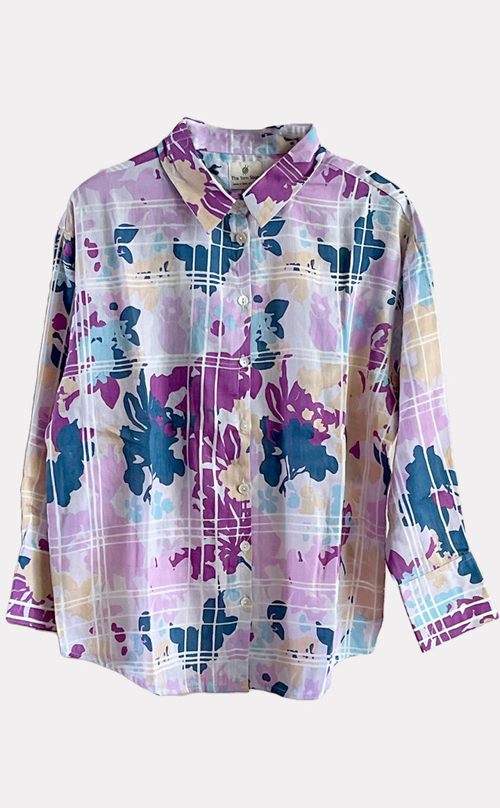 Purple Blossom Box Shirt
