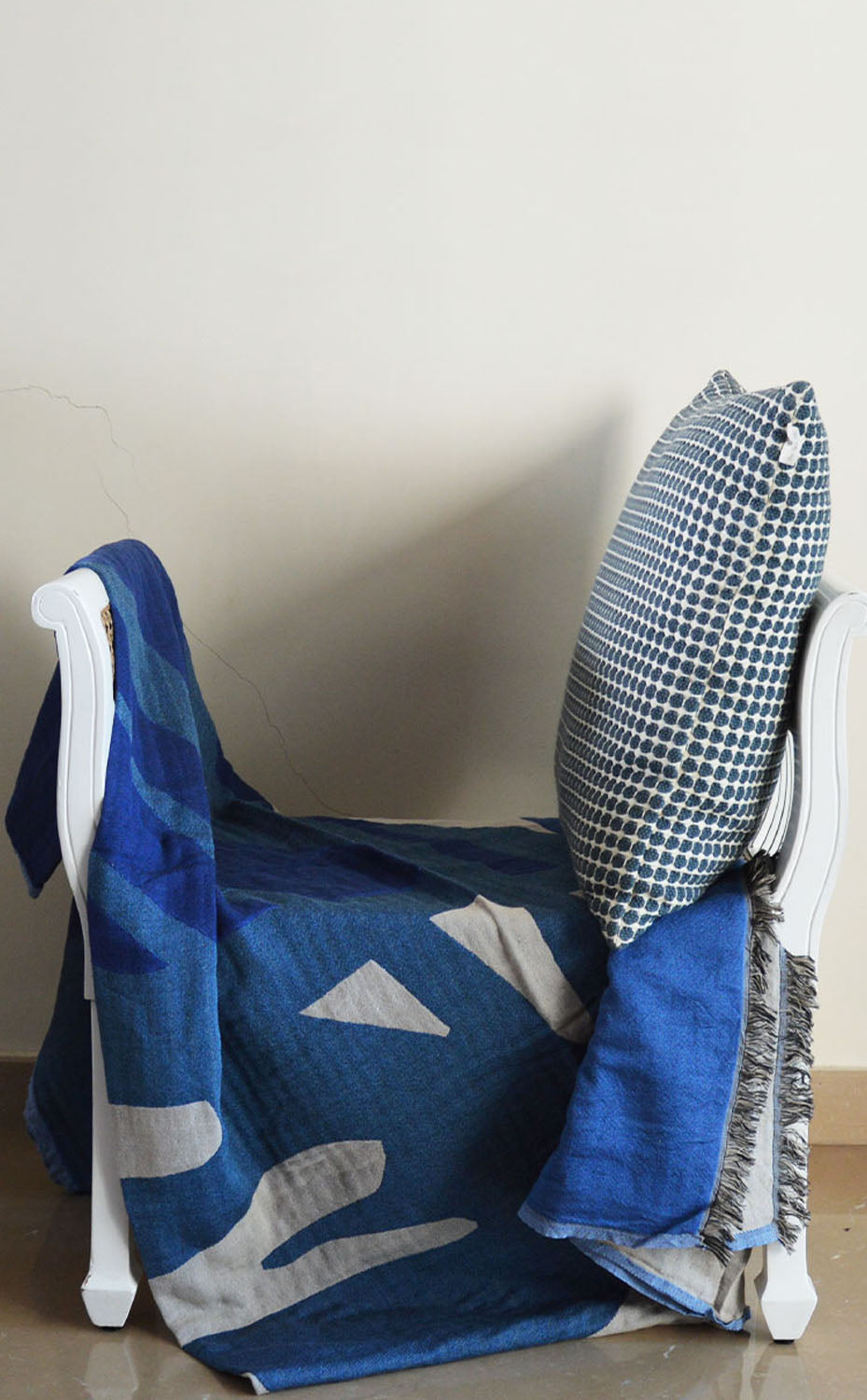 Abstract Blue Throw
