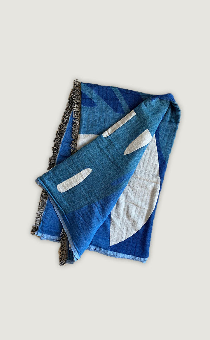 Abstract Blue Throw