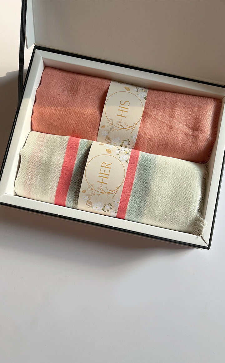 Sea Peach His &amp; Her Linen Set