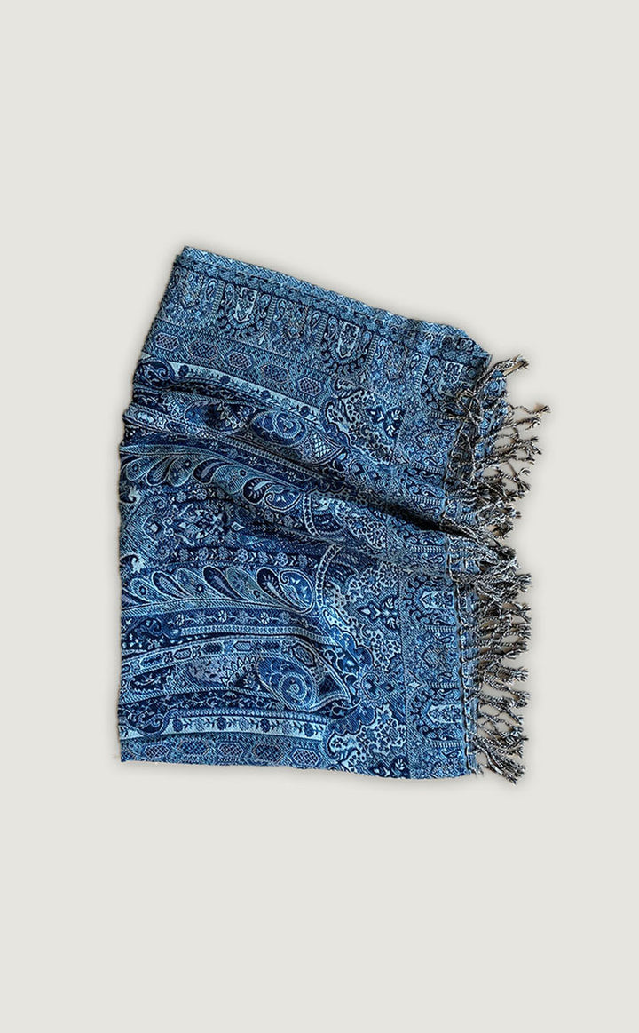 Royal Blue Paisley Throw
