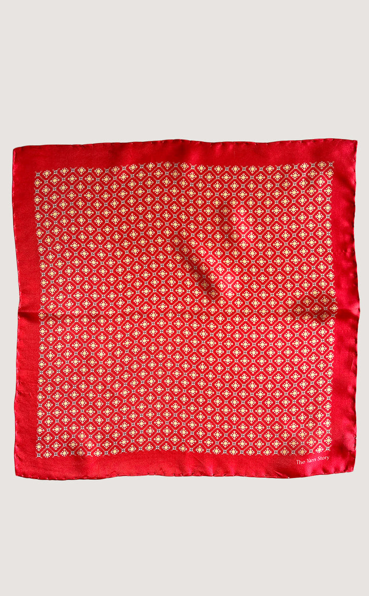 Red Patola Pocket Square