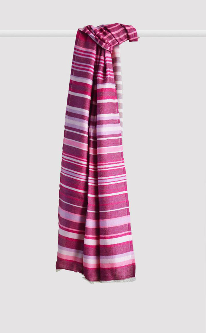 Burgundy Stripes Maroon Muffler His &amp; Her Set