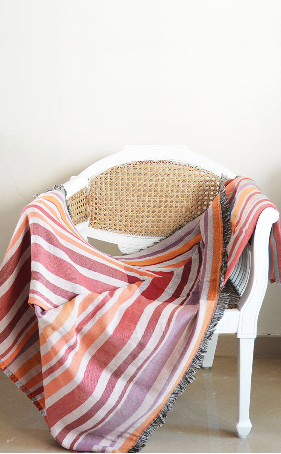 Rust Stripes Throw