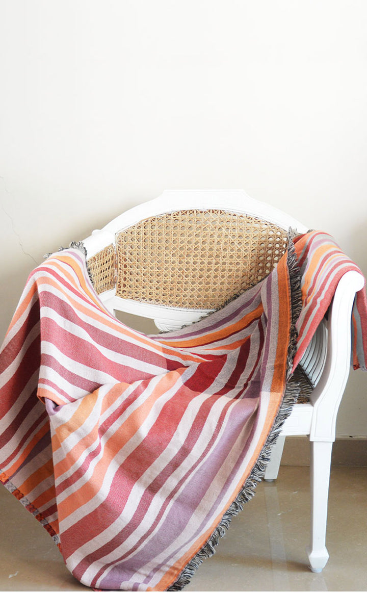 Rust Stripes Throw